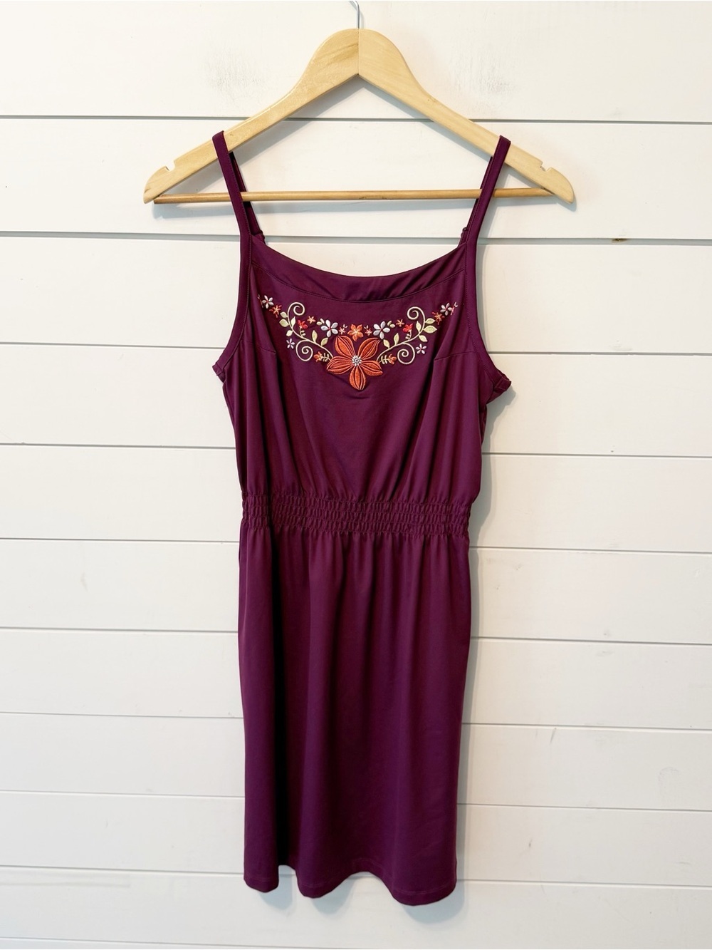REI | Purple Women’s embroidered adjustable tank dress Size XS